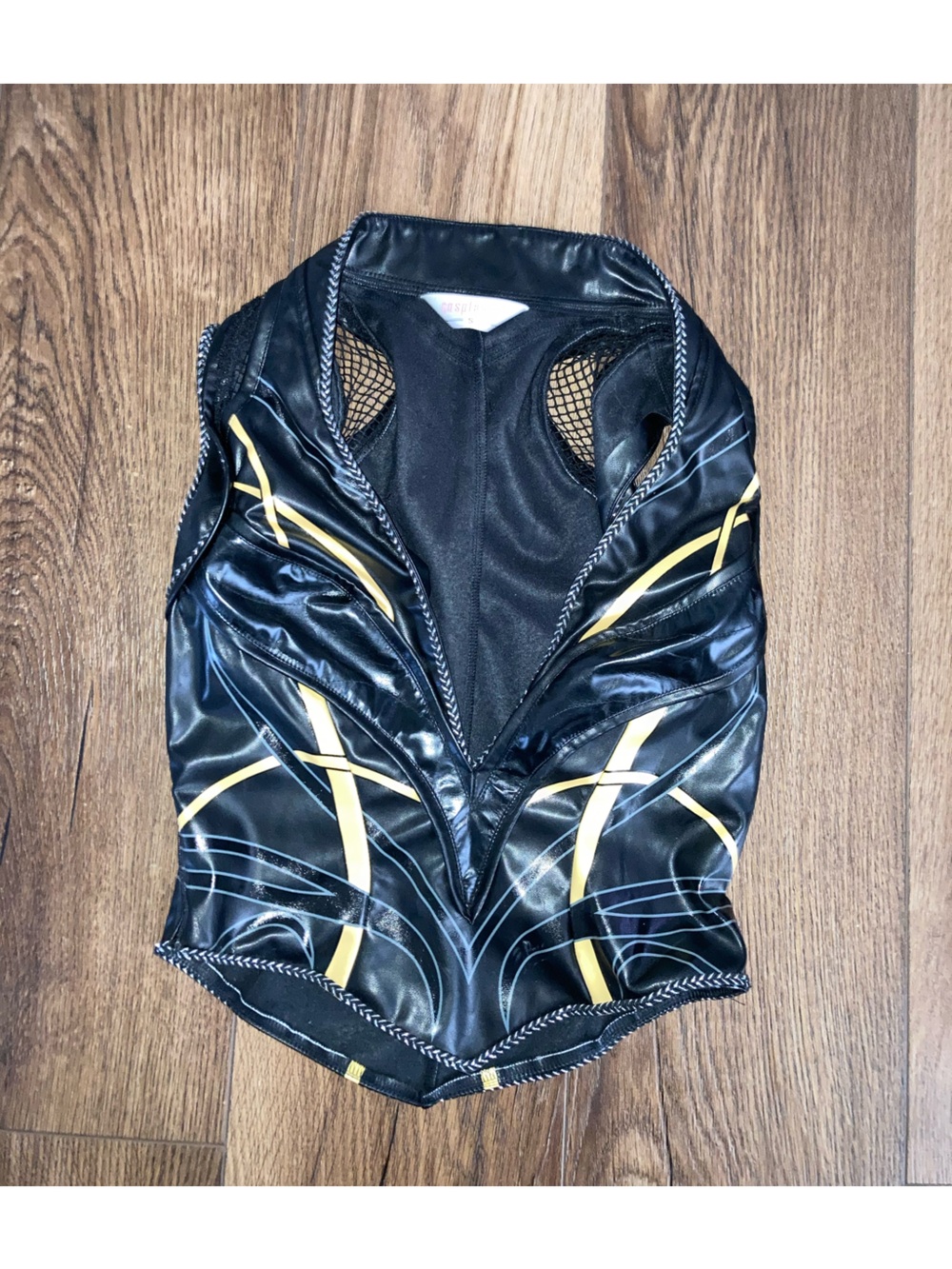 Cosplay.fm women’s Black and gold fitted vest size s